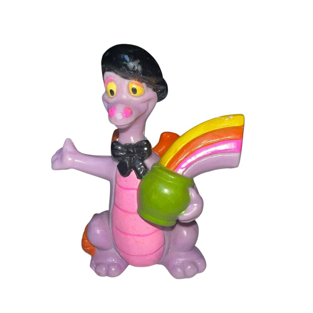 Vintage Walt Disney Epcot FIGMENT Purple Dragon Rainbow 1982  Figure  2 1/2”